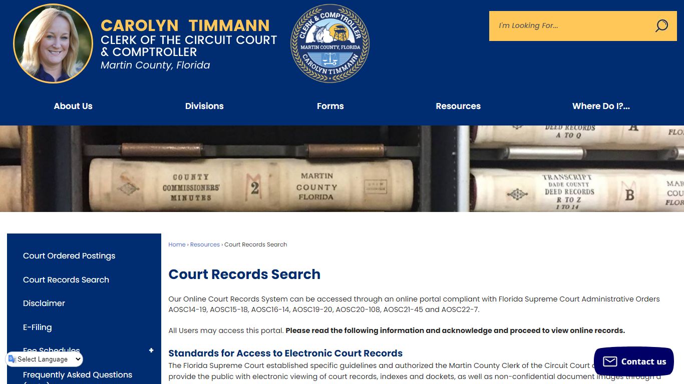 Court Records Search | Martin County Clerk